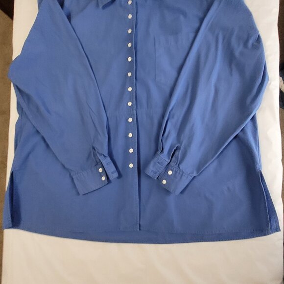 Coldwater Creek Blue Button Womens Shirt Size Petite L - Picture 7 of 14
